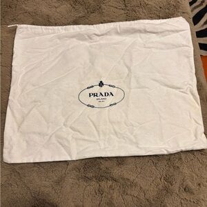 Authentic Prada White Storage Dust Bag with Logo
